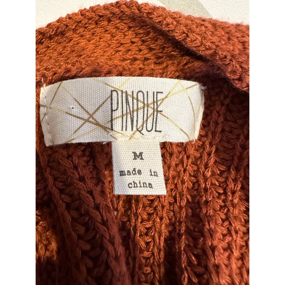 Pinque Jamelya Back Detail Cardigan Artisan Rust size M - Picture 13 of 14